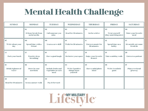 Challenge Accepted- Let’s Focus on Mental Health – Time to Start the 30 Day Plan!