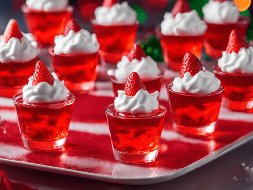 Jolly Jiggly Santa Hat Jell-O Shots