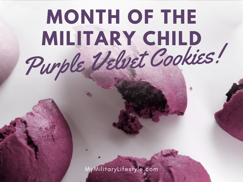 Month of the Military Child Purple Velvet Cookies